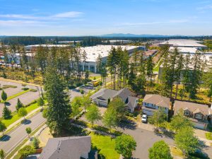 Exterior view of the Lanyard Drive NE home on a quiet dead-end street in Lacey.