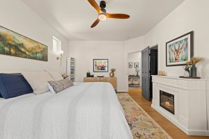 Spacious primary bedroom in the single-level Lacey home.