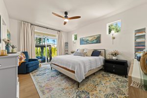 Spacious primary bedroom in the single-level Lacey home.